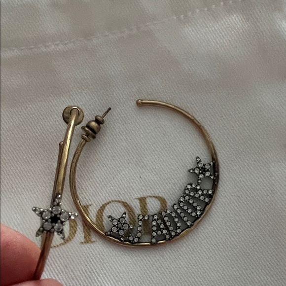 J\'Adior antique gold Hoop Earrings